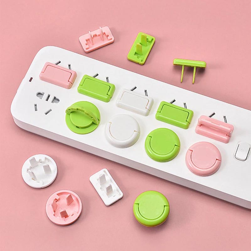 মাল্টিকালার বেবি সেফটি সকেট প্লাগ কভার - Baby Electric Shock Protection Socket Plug Cover